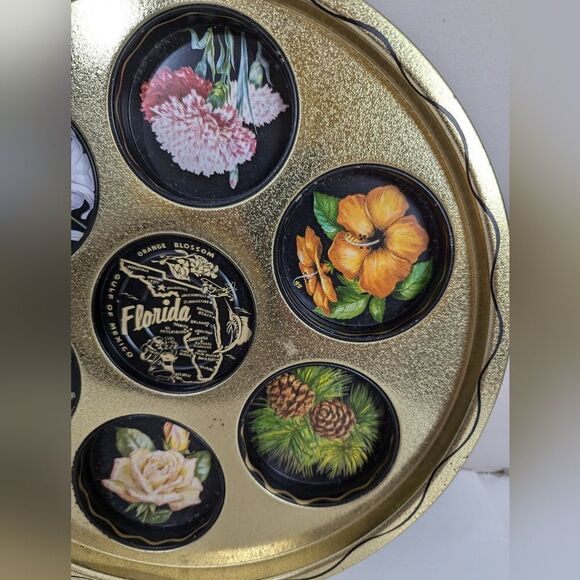 Vintage Florida serving dish, travel souvenir Florida, drink tray - Picture 2 of 6